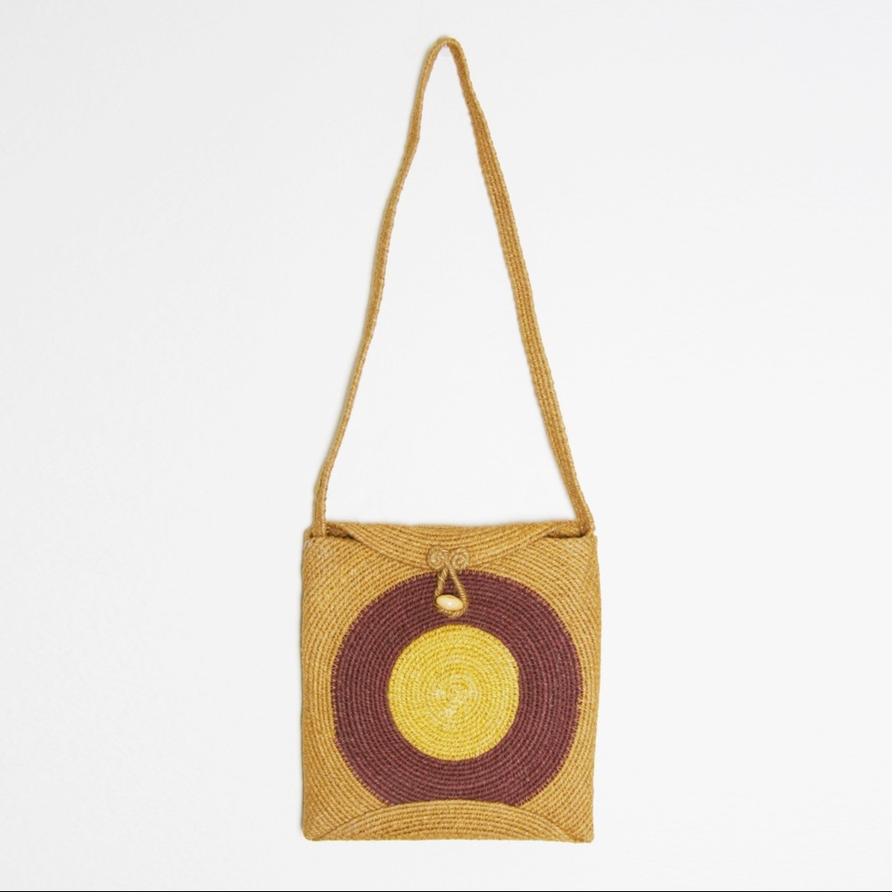 Vintage Bohemian Woven Natural Fiber Purse